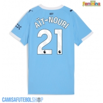 Camisa de time de futebol Manchester City Rayan Ait-Nouri #21 Replicas 1º Equipamento Feminina 2025-26 Manga Curta